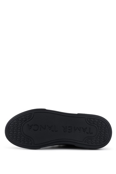 Tamer Tanca Erkek Hakiki Deri Siyah Sneakers & Spor Ayakkabı