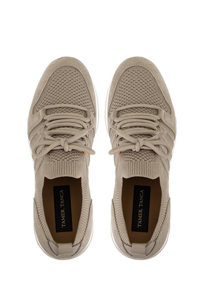 Tamer Tanca Erkek Tekstil Bej Süet Sneakers & Spor Ayakkabı