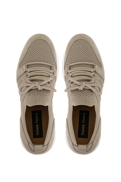 Tamer Tanca Erkek Tekstil Bej Süet Sneakers & Spor Ayakkabı