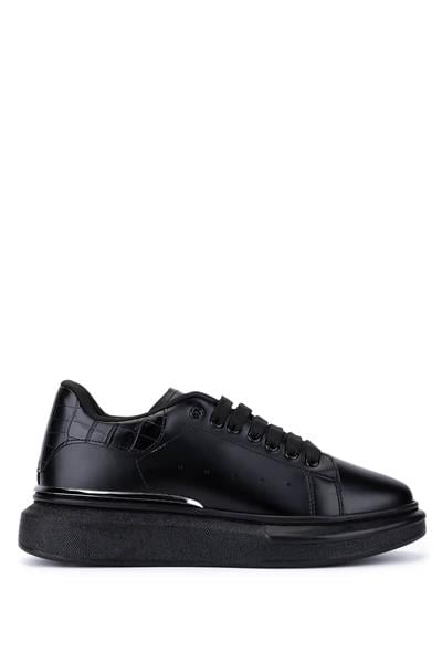 Tamer Tanca Erkek Vegan Siyah Sneakers & Spor Ayakkabı