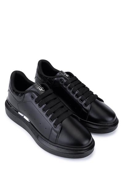 Tamer Tanca Erkek Vegan Siyah Sneakers & Spor Ayakkabı
