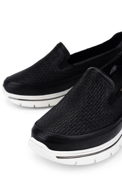 Tamer Tanca Hakiki Deri Kadın Siyah Sneakers & Spor Ayakkabı