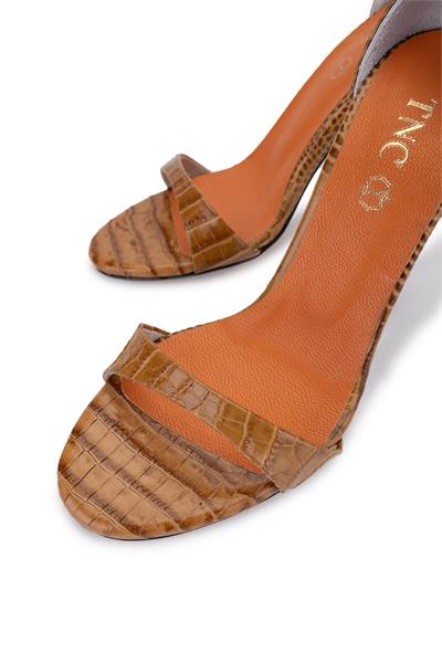 Tamer Tanca Kadın Hakiki Deri Taba Topuklu Ayakkabı