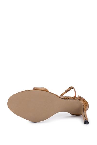 Tamer Tanca Kadın Hakiki Deri Taba Topuklu Ayakkabı