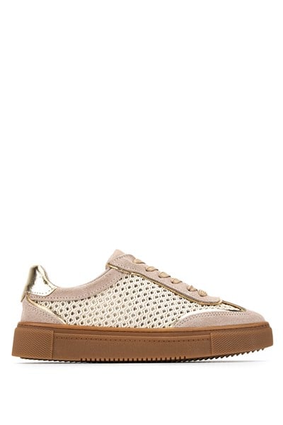 Tamer Tanca Kadın Bej Süet Sneakers & Spor Ayakkabı