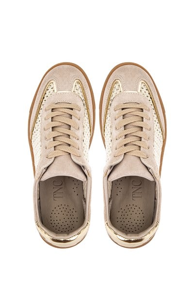 Tamer Tanca Kadın Bej Süet Sneakers & Spor Ayakkabı