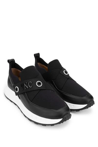 Tamer Tanca Kadın Deri Hasır Siyah Sneakers & Spor Ayakkabı