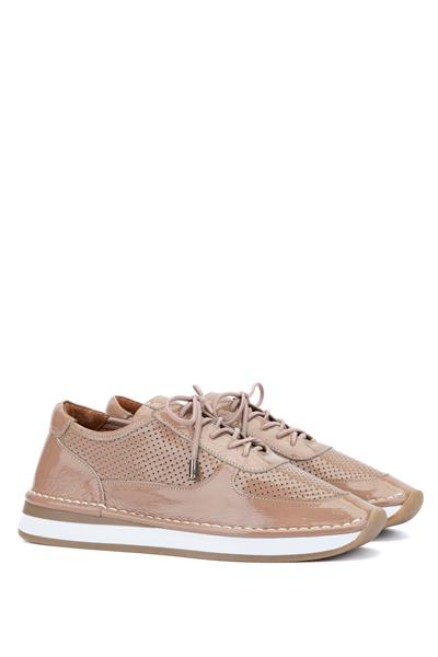 Tamer Tanca Kadın Deri Hasır Vizon Rugan Sneakers & Spor Ayakkabı