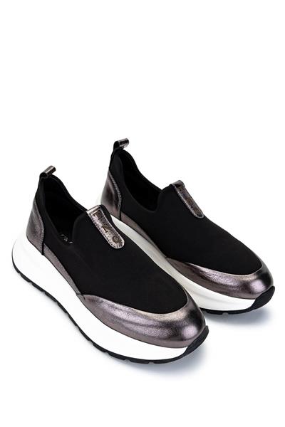 Tamer Tanca Kadın Deri & Tekstil Antrasit Sneakers & Spor Ayakkabı