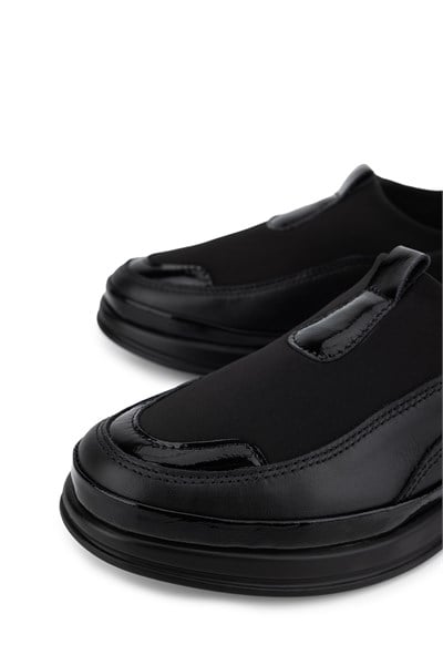 Tamer Tanca Kadın Deri & Tekstil Siyah Comfort Ayakkabı