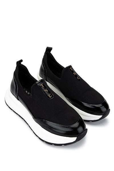Tamer Tanca Kadın Deri & Tekstil Siyah Sneakers & Spor Ayakkabı