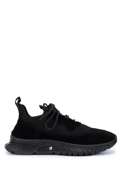 Tamer Tanca Kadın Deri & Tekstil Siyah Süet Sneakers & Spor Ayakkabı