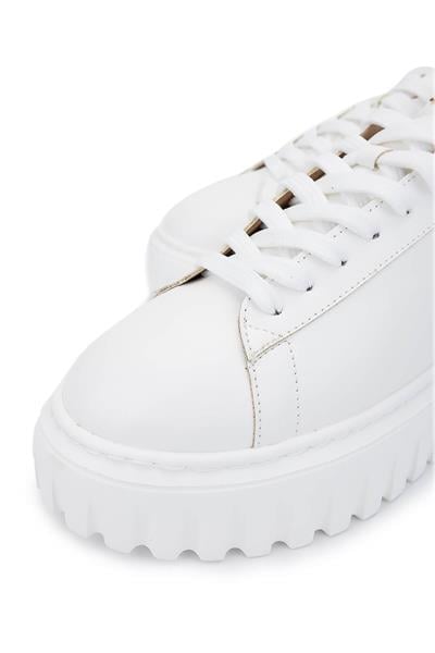 Tamer Tanca Kadın Deri/Suni Beyaz Sneakers & Spor Ayakkabı