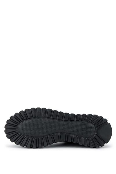 Tamer Tanca Kadın Deri/Suni Siyah Rugan Sneakers & Spor Ayakkabı