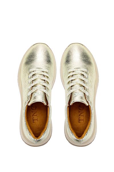 Tamer Tanca Kadın Hakiki Deri Altın Rugan Sneakers & Spor Ayakkabı