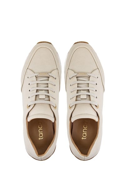 Tamer Tanca Kadın Hakiki Deri Bej Floter Sneakers & Spor Ayakkabı