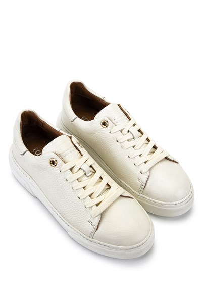 Tamer Tanca Kadın Hakiki Deri Bej Floter Sneakers & Spor Ayakkabı