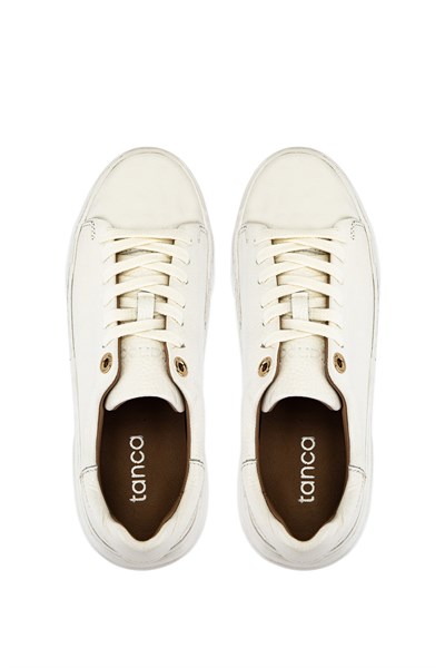 Tamer Tanca Kadın Hakiki Deri Bej Floter Sneakers & Spor Ayakkabı