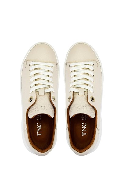 Tamer Tanca Kadın Hakiki Deri Bej Floter Sneakers & Spor Ayakkabı