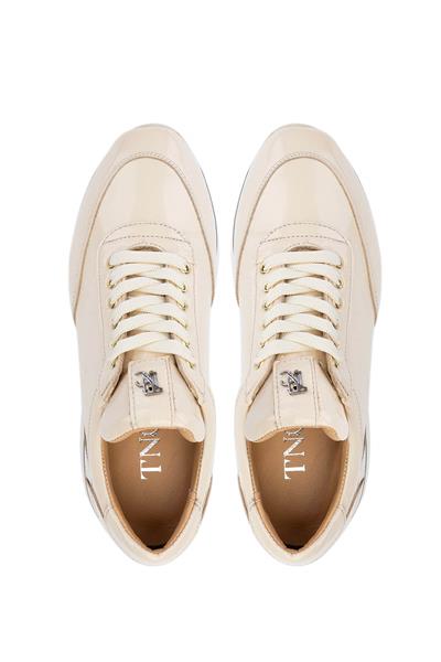 Tamer Tanca Kadın Hakiki Deri Bej Rugan Sneakers & Spor Ayakkabı