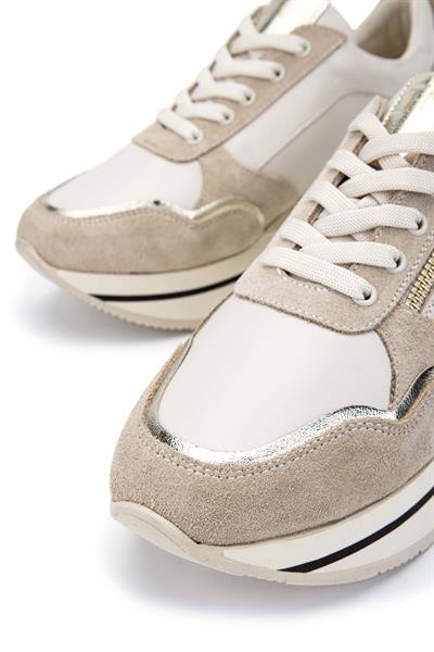 Tamer Tanca Kadın Hakiki Deri Bej Sneakers & Spor Ayakkabı