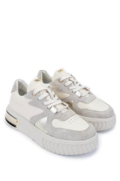Tamer Tanca Kadın Hakiki Deri Bej Sneakers & Spor Ayakkabı