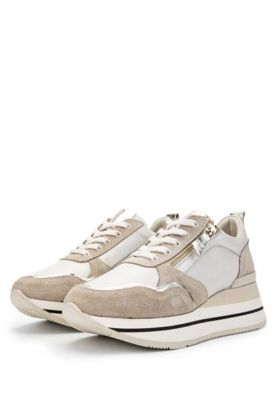 Tamer Tanca Kadın Hakiki Deri Bej Sneakers & Spor Ayakkabı