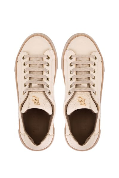 Tamer Tanca Kadın Hakiki Deri Bej Sneakers & Spor Ayakkabı