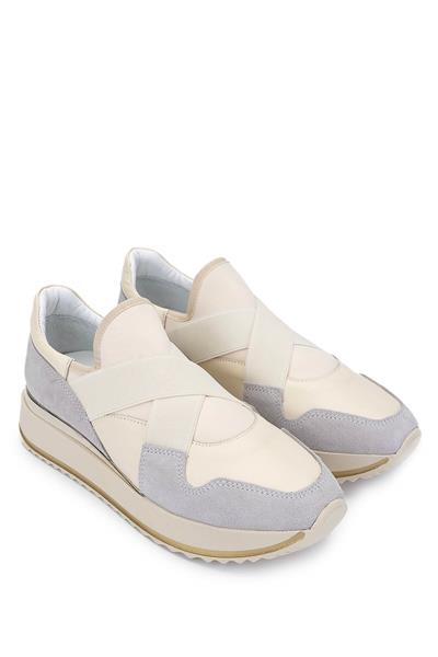 Tamer Tanca Kadın Hakiki Deri Bej Sneakers & Spor Ayakkabı