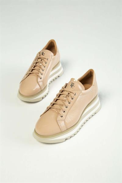 Tamer Tanca Kadın Hakiki Deri Bej Sneakers & Spor Ayakkabı