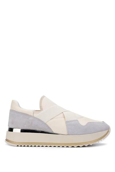 Tamer Tanca Kadın Hakiki Deri Bej Sneakers & Spor Ayakkabı