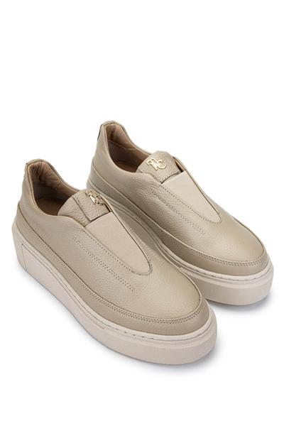 Tamer Tanca Kadın Hakiki Deri Bej Sneakers & Spor Ayakkabı