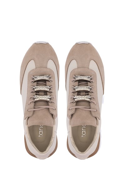 Tamer Tanca Kadın Hakiki Deri Bej Sneakers & Spor Ayakkabı