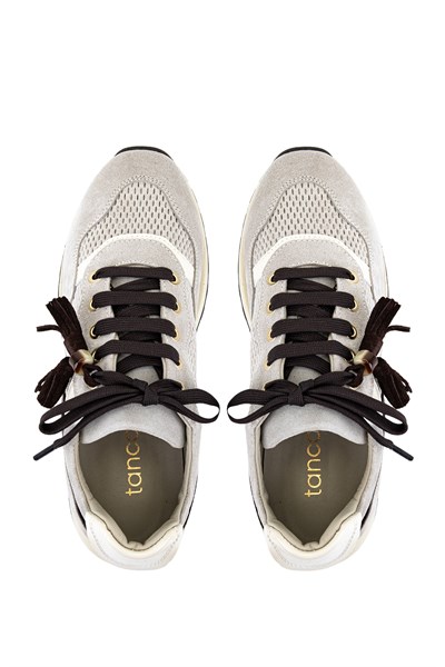Tamer Tanca Kadın Hakiki Deri Bej Süet Sneakers & Spor Ayakkabı