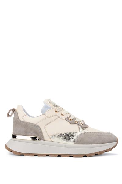 Tamer Tanca Kadın Hakiki Deri Bej Süet Sneakers & Spor Ayakkabı