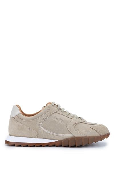 Tamer Tanca Kadın Hakiki Deri Bej Süet Sneakers & Spor Ayakkabı
