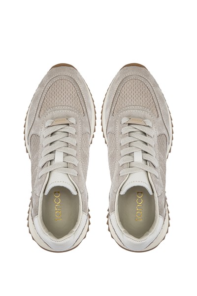 Tamer Tanca Kadın Hakiki Deri Bej Süet Sneakers & Spor Ayakkabı