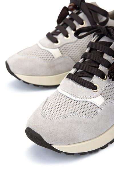 Tamer Tanca Kadın Hakiki Deri Bej Süet Sneakers & Spor Ayakkabı