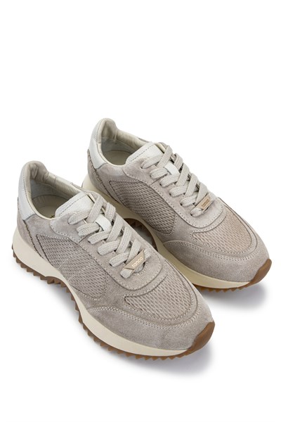 Tamer Tanca Kadın Hakiki Deri Bej Süet Sneakers & Spor Ayakkabı