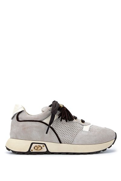Tamer Tanca Kadın Hakiki Deri Bej Süet Sneakers & Spor Ayakkabı