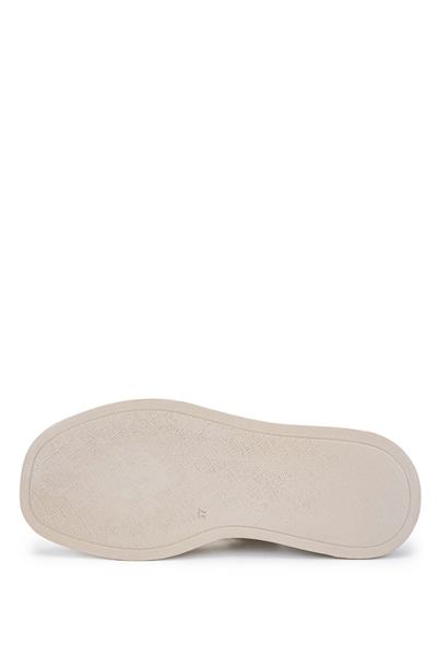 Tamer Tanca Kadın Hakiki Deri Bej Topuklu Sandalet