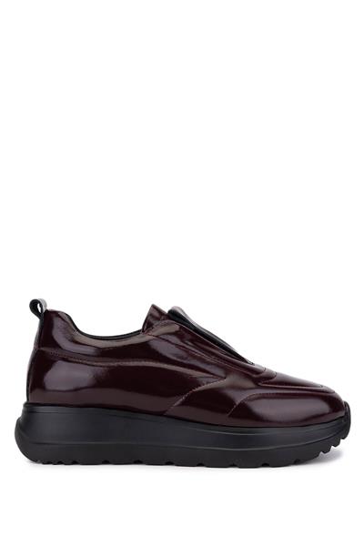 Tamer Tanca Kadın Hakiki Deri Bordo Sneakers & Spor Ayakkabı