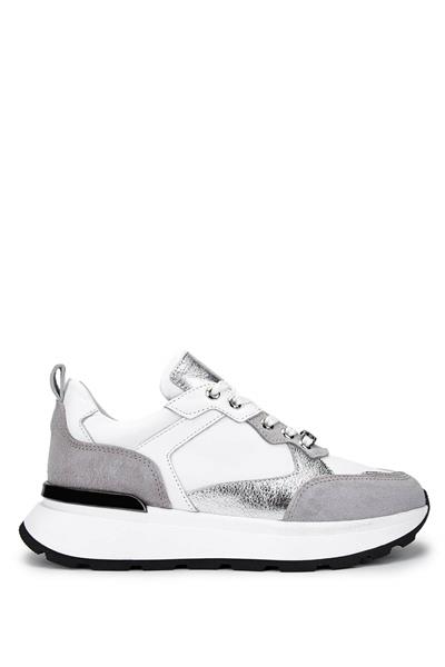 Tamer Tanca Kadın Hakiki Deri Gri Süet Sneakers & Spor Ayakkabı