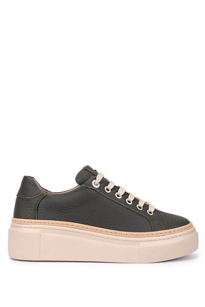 Tamer Tanca Kadın Hakiki Deri Haki Sneakers & Spor Ayakkabı