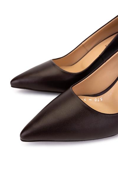 Tamer Tanca Kadın Hakiki Deri Kahverengi Topuklu Ayakkabı