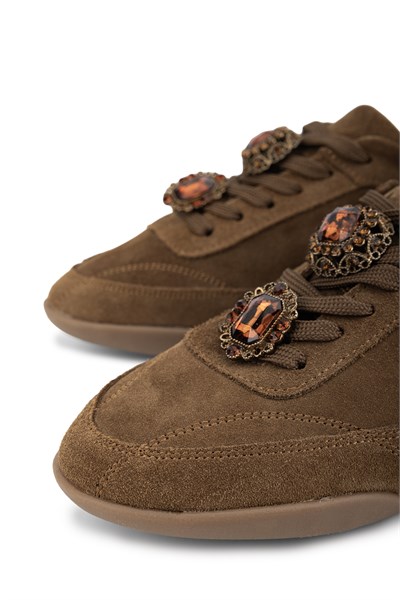 Tamer Tanca Kadın Hakiki Deri Kahverengi Sneakers & Spor Ayakkabı