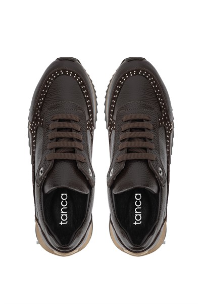 Tamer Tanca Kadın Hakiki Deri Kahverengi Sneakers & Spor Ayakkabı