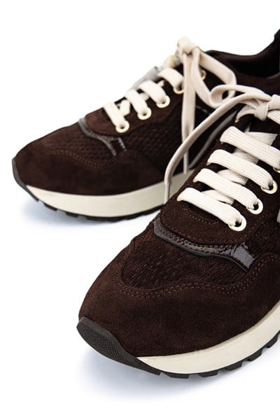 Tamer Tanca Kadın Hakiki Deri Kahverengi Süet Sneakers & Spor Ayakkabı