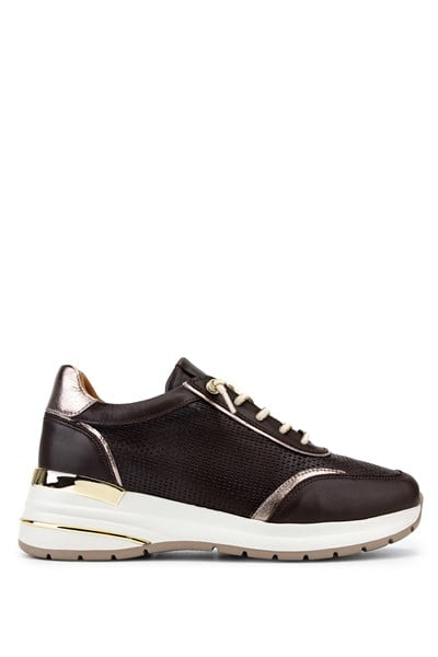 Tamer Tanca Kadın Hakiki Deri Kahverengi Sneakers & Spor Ayakkabı
