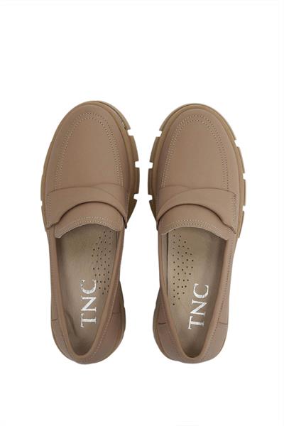 Tamer Tanca Kadın Hakiki Deri Karamel Loafer Ayakkabı